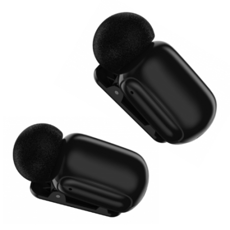 Ulanzi A200 Mini Mic (czarny) - bezprzewodowy zestaw audio, 2x mikrofon (odbiornik USB-C, 24bit)
